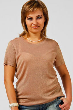 Великолепная блуза с коротким рукавом из шикарного трикотажа с блеском