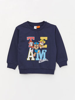 Bisiklet Yaka Uzun Kollu Paw Patrol Bask?l? Erkek Bebek Sweatshirt ve Jogger E?ofman Alt 2li Tak?m - Waikiki фото 2