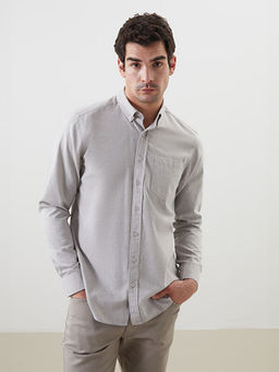 Regular Fit Uzun Kollu Gabardin Erkek G?mlek