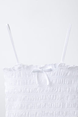 TOP NIDO DE ABEJA GOMAS / Blanco