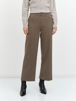 брюки женские широкие в коричневых цветах - Glenfield фото 2