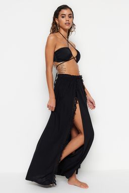 TRENDYOLMILLA Ekru Dokuma Puskullu Maxi Plaj Etegi TBESS21ET0133 фото 2
