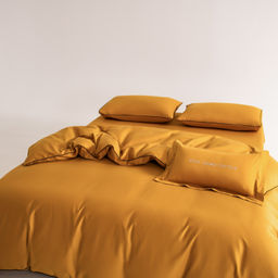 Комплект постельного белья Однотонный Сатин Элитный на резинке OCER013 180*200*30;160*200*30;140*200*30 2 спальный 4 Наволочки