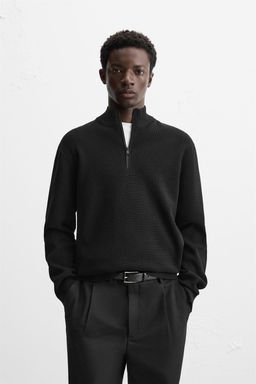 QUARTER-ZIP SWEATER