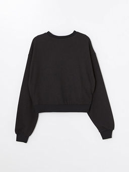 Bisiklet Yaka D?z Uzun Kollu Kad?n Sweatshirt - Waikiki фото 2