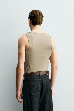CAMISETA TANK RIB / Khaki