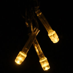 Цена за 2шт. Гирлянда для дома на батарейках 5м 50 ламп LED от 2*АА, прозрач.провод, IP-20, Теплый белый