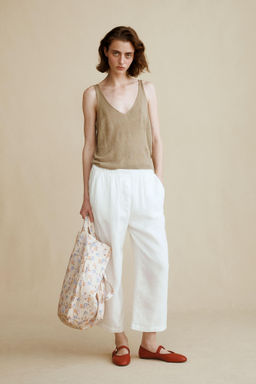 PANTAL?N LINO 100% CREATED BY CARAMEL LONDON X ZARA / crudo-blanco