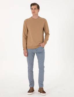 A__k Kahverengi 2 _plik Regular Fit Bisiklet Yaka Basic Sweatshirt - Pierre cardin фото 4