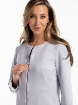 Костюм из трикотажной замши лавандовый - Odis фото 3