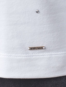 VILATTE / Свитшот со стразами из футера с эластаном  фото 10