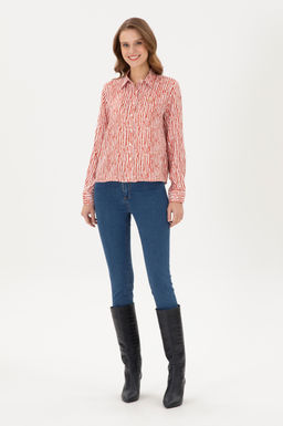 Женская рубашка с длинным рукавом с плиткой - U.s. polo assn фото 4