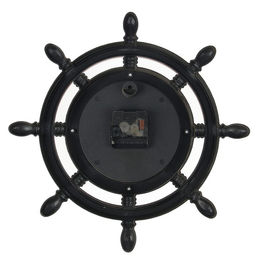 Часы настенные, серия: Море, "Штурвал", плавный ход, d-35 см, коричневая патина