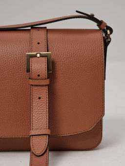 Сумка кожаная Deboro 30512 коричневый камень