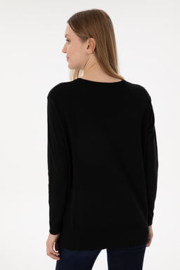 Женский черный базовый свитер с круглым вырезом Неожиданная скидка в корзине - U.s. polo assn фото 12
