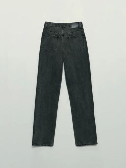 Джинсы straight с высокой посадкой со стразами / Zarina