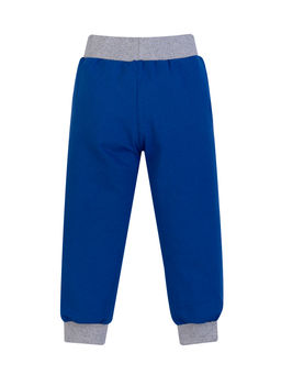 Брюки детские яркосиние с принтом