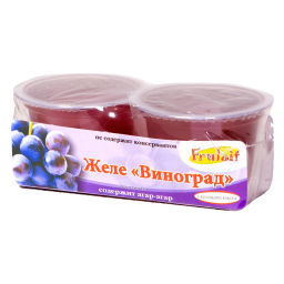Желе со вкусом винограда с кусочками кокоса Frulaif Cocon, 236 г (2*118 г) Акция