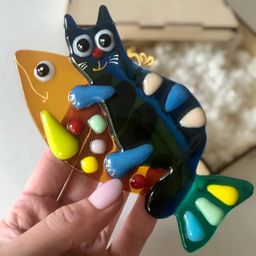 Сувенир Кот на рыбе - Стрекоза фото 3