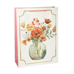 Цена за 12 шт. Пакет подарочный 26x32x12см Цветы / 5451L /уп 12/384/210 г - ГалеонТрейд фото 2