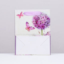 Цена за 2 шт. Пакет подарочный ламинированный вертикальный Цветочные шары, 18?23?10 см