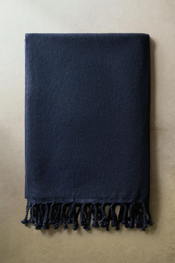 FRINGED COTTON BEACH TOWEL