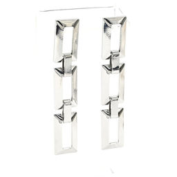 Серьги "Цепи" 11*65мм серебристые, 13г