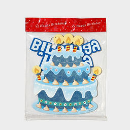 Украшение подвеска «С Днём Рождения», 42×26 см, голубое