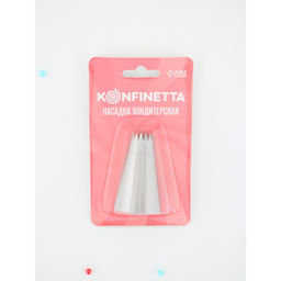 Насадка кондитерская KONFINETTA Французская звезда, d=3 см, выход d=1.2 см, № 6FT, нержавеющая сталь фото 5