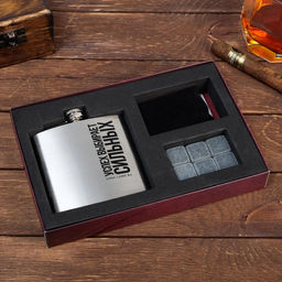 Подарочный набор Легенда алкоголя, фляга, камни для виски, мешочек - Дорого внимание фото 7