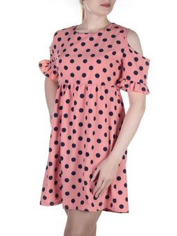 916 Платье летнее в горошек Fashion