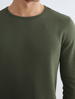 Bisiklet Yaka Uzun Kollu Erkek Pijama ?st