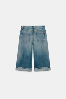 BERMUDA JORTS DENIM TRF TIRO MEDIO ROTOS / Azul - Zara фото 5