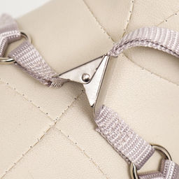 Комплект амуниции с мягкой шлейкой, поводок 120 х 1 см, ОГ 34-58 см, синяя клетка - Пижон фото 8