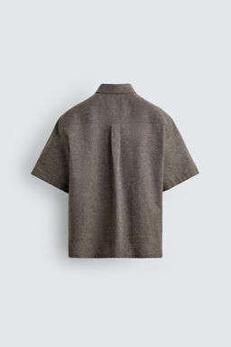 CAMISA OVERSIZE FIT BOLSILLOS / marr?n vigor? - Zara фото 8