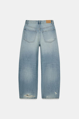 JEANS TRF BAGGY BALLOON TIRO MEDIO / Celeste - Zara фото 9