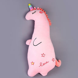 Мягкая игрушка-подушка Единорожка, 80 см, цвет розовый - Simaland фото 3