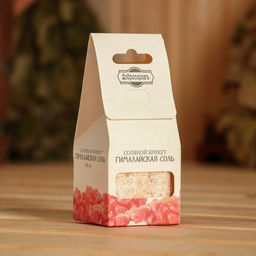 Соляной брикет куб "Гималайская соль" 200 г Добропаровъ