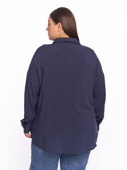 Синяя рубашка BL28304DBL05 - Артесса фото 7