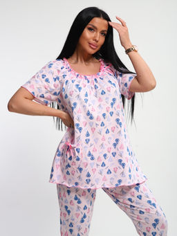 М43 Пижама Мальвина (груши на розовом)