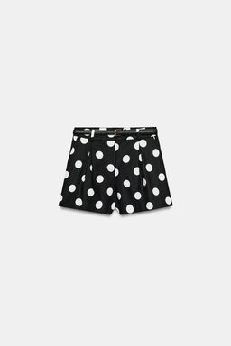 BERMUDA PINZAS CINTUR?N LUNARES / Negro / Blanco - Zara фото 6