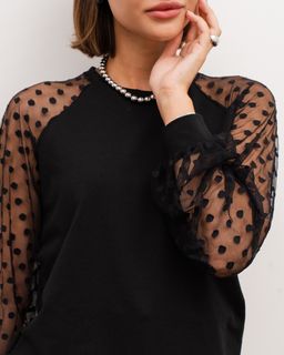 Свитшот с кружевным рукавом реглан 71.6.20 - Elena sorti фото 2