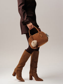 Замшевая сумка Polly DBR 31348 светло-коричневый  фото 6