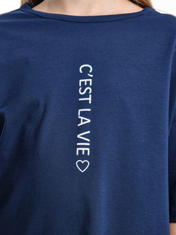 Футболка оверсайз для девочки подростка UD 7922 св.синий - Mini maxi фото 4