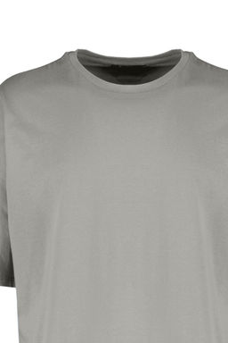 Gri Basic %100 Pamuklu Bisiklet Yaka Oversize/Genis Kesim K?sa Kollu T-Shirt TMNSS22TS0318