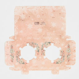 Цена за 5 шт. Коробка для капкейка «Новый год: Зимние цветы», 8×16×11.5 см