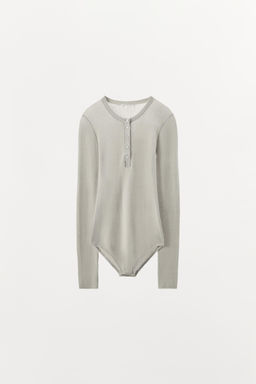 BODY PUNTO BOTONES / piedra - Zara фото 5