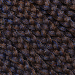 SIM-BRAIDS Афрокосы, 60 см, 18 прядей (CE), цвет каштановый/синий(#FR-19) - Queen fair фото 2