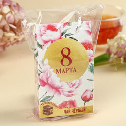 Чай подарочный чёрный 8 марта, вкус: апельсин и корица, 20 г - Фабрика счастья фото 5