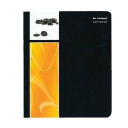 Цена за 2 шт. Тетрадь 48 л. А5 клетка, на скрепке, офсет INFORMAT ОФИС ЧЕРНЫЙ мелованный картон, глянцев...